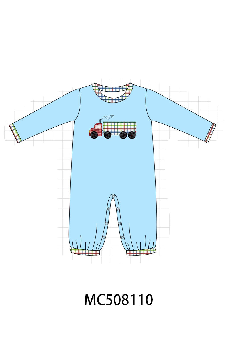 PO64 Blue truck embroidery collection