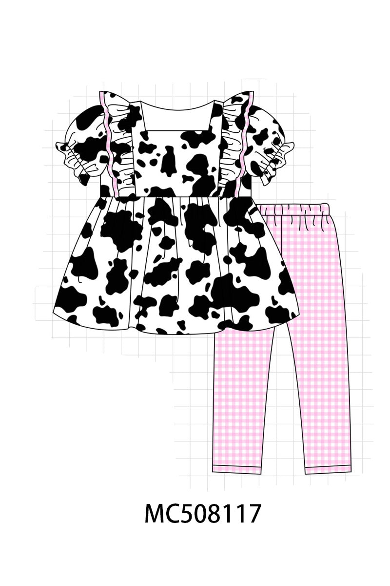 PO64 Black cow print gingham collection