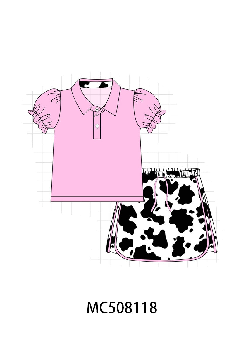 PO64 Black cow print gingham collection
