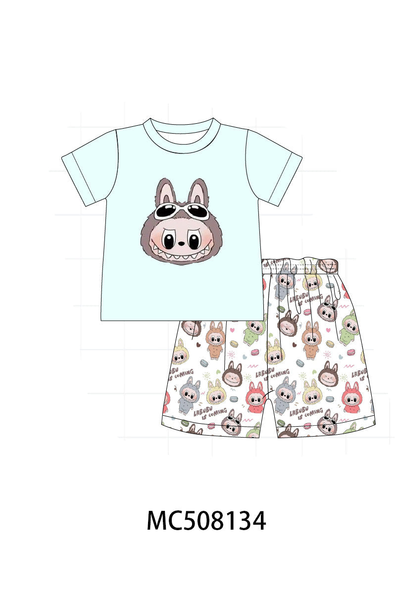 PO64 Blue & pink character applique collection