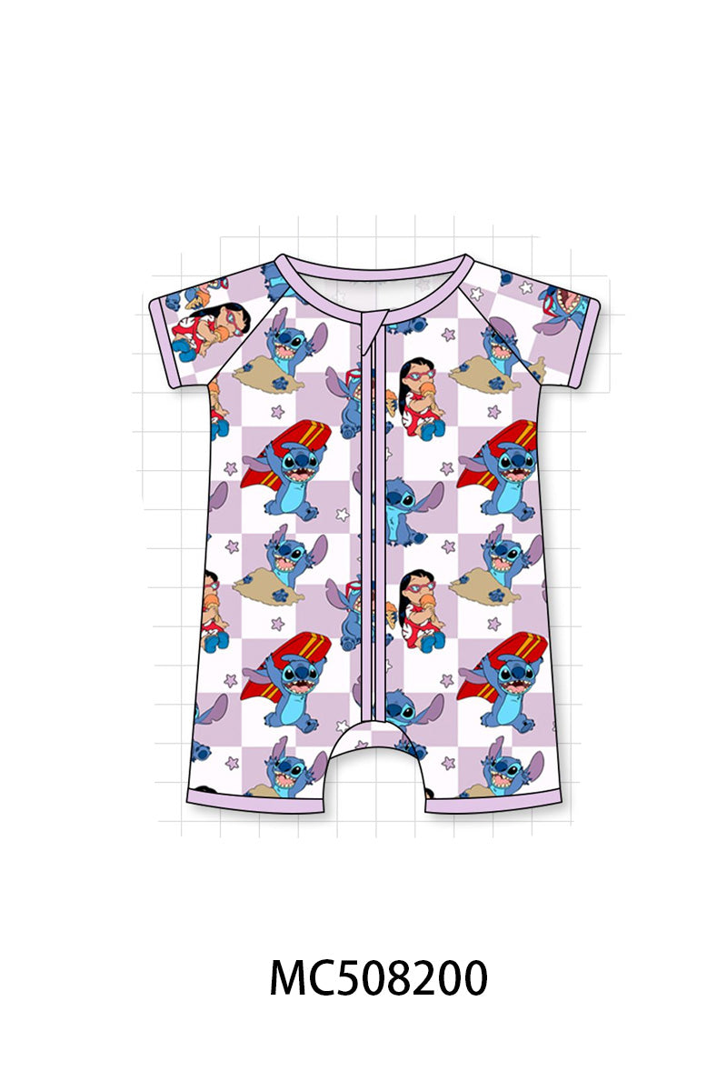 PO64 Purple character checkered bamboo collection