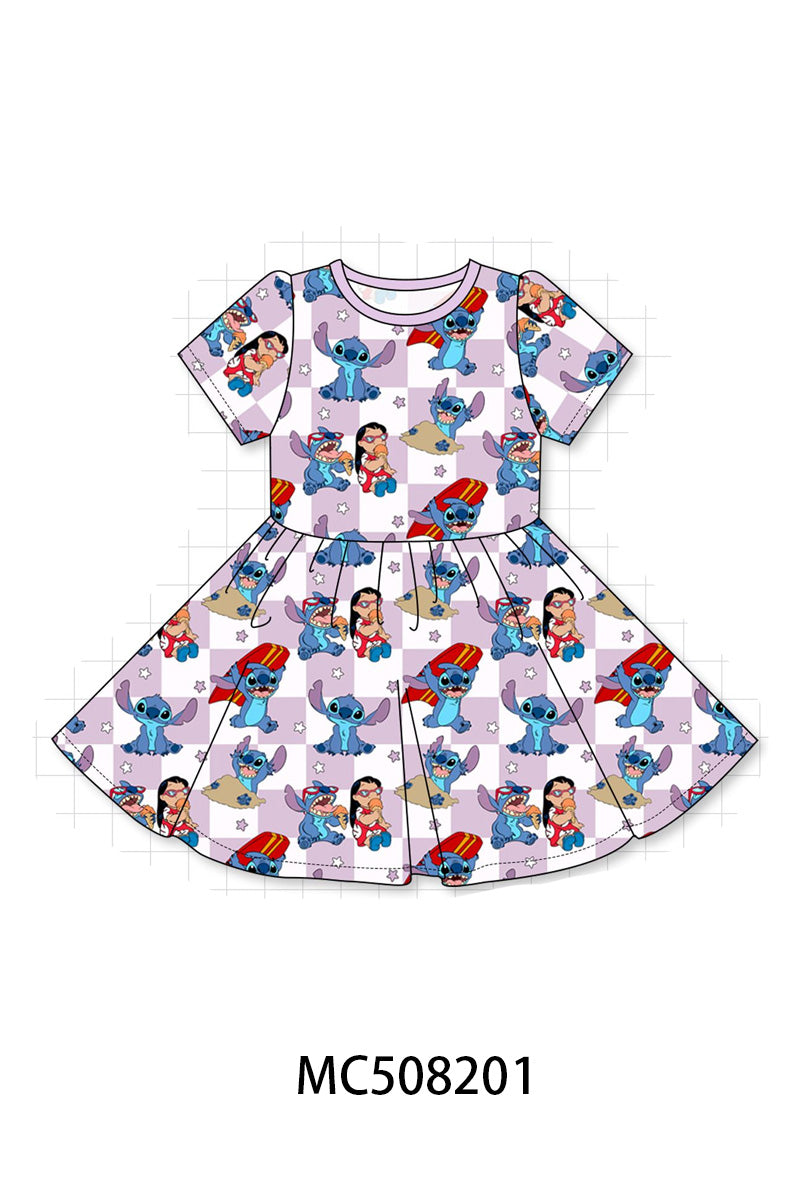 PO64 Purple character checkered bamboo collection