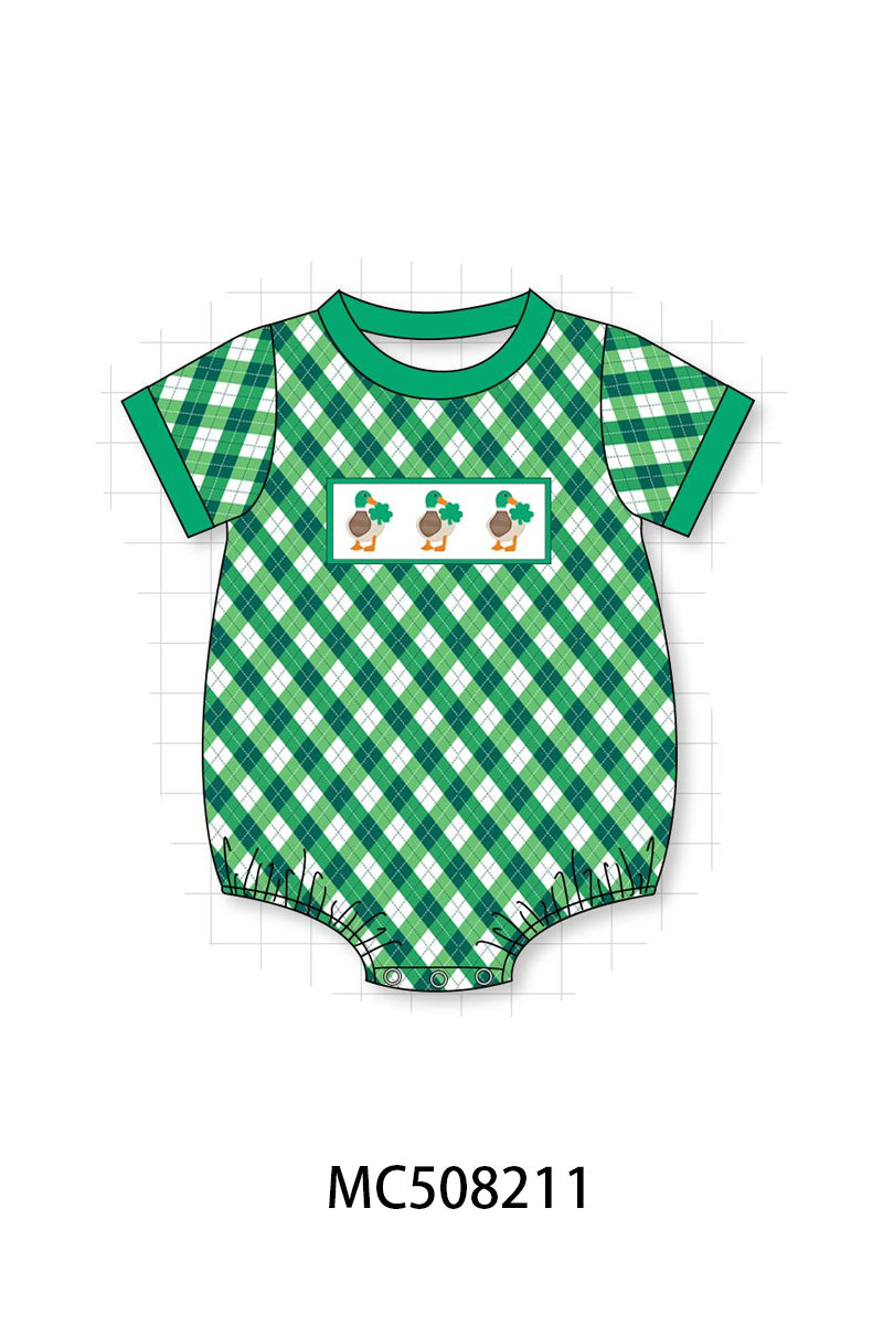 PO64 Green duck clover embroidery collection