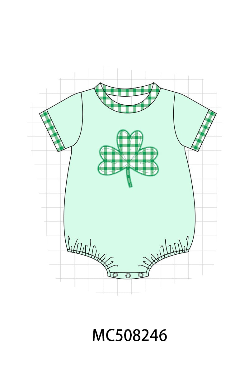 PO64 Green clover applique rainbow stripe collection
