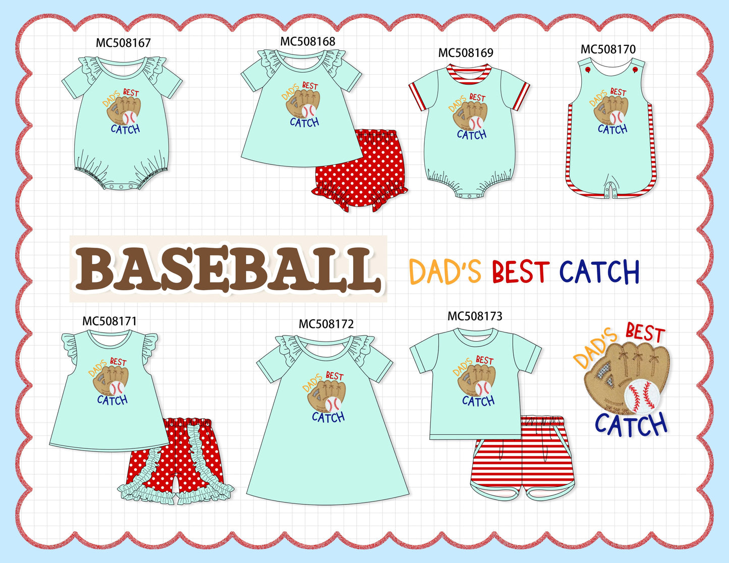 PO64 Mint baseball applique collection