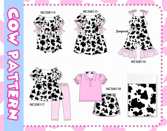 PO64 Black cow print gingham collection