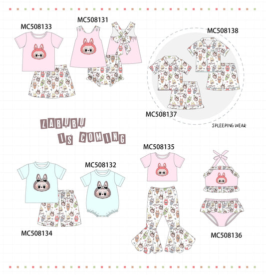 PO64 Blue & pink character applique collection