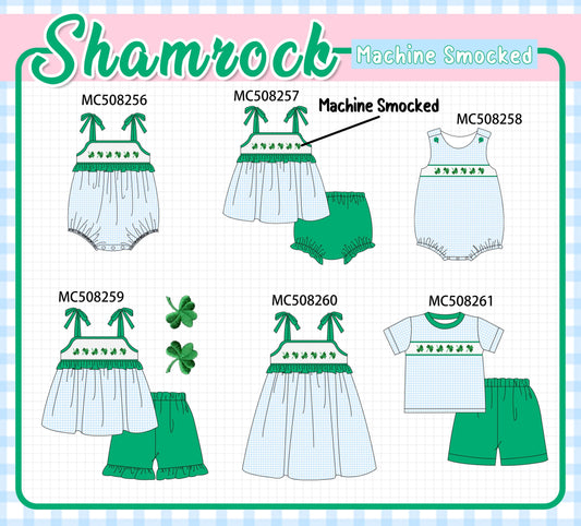 PO64 Green clover smocked collection