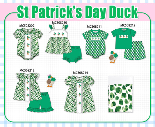 PO64 Green duck clover embroidery collection