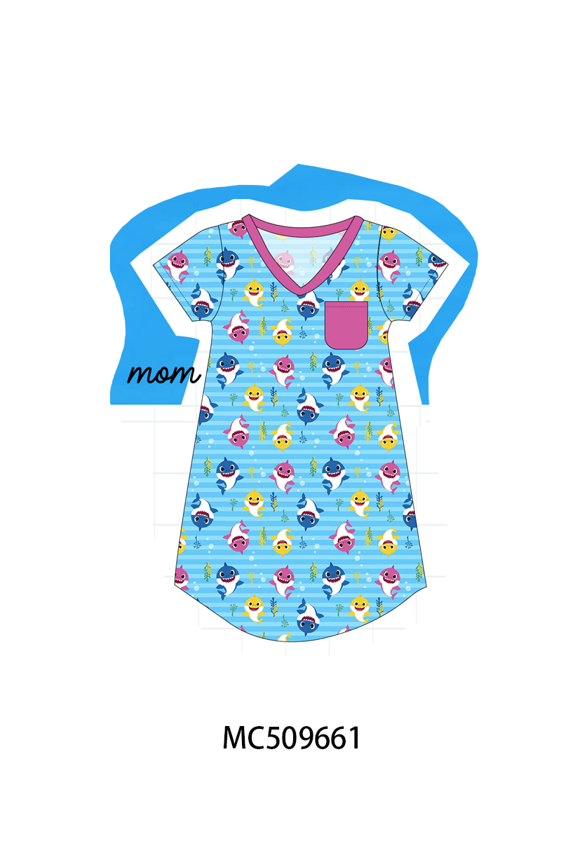 PO68 Blue baby shark print collection