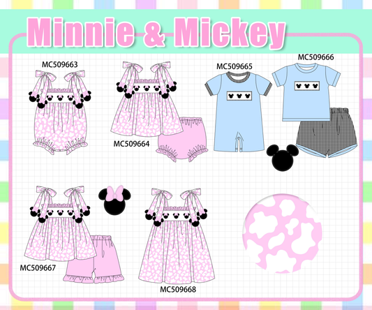 PO68 Pink&blue character embroidery collection