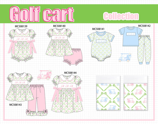 PO64 Pink gofl cart embroidery collection
