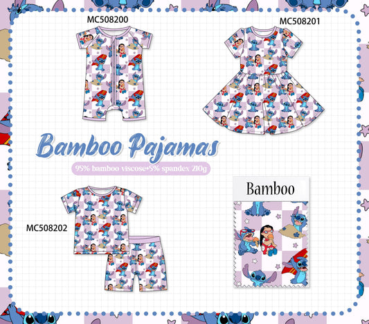 PO64 Purple character checkered bamboo collection