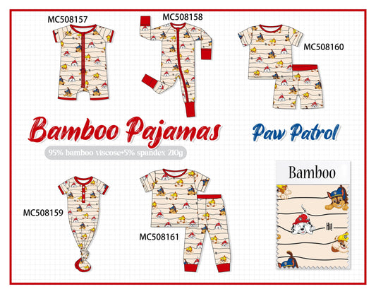 PO64 Red character print bamboo pajamas collection